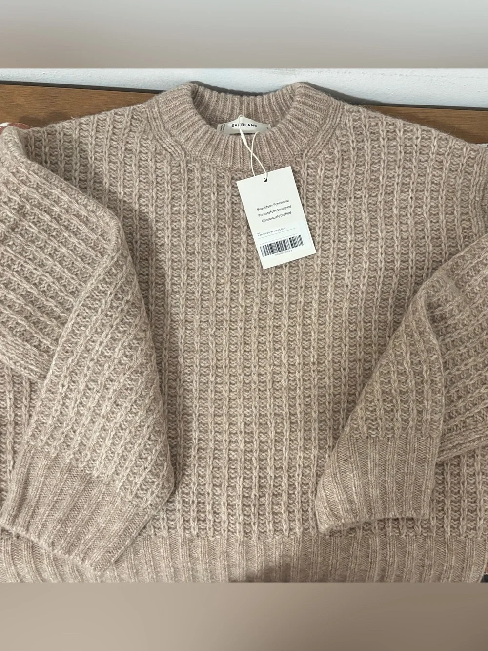 Everlane Waffle Sweater in Cloud | Heathered Oatmeal